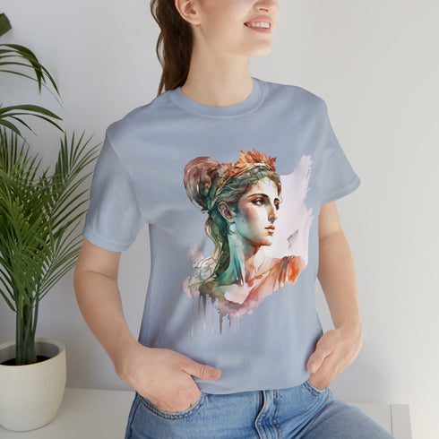 Greecian Goddess in Watercolor - Short Sleeve Tee